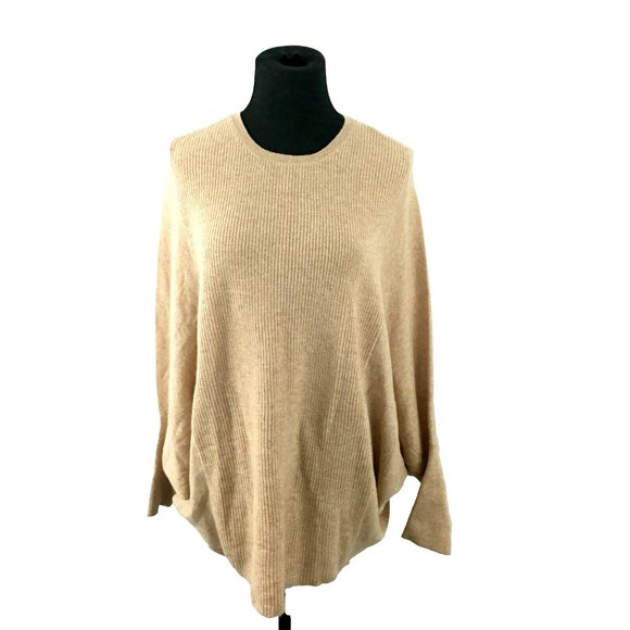 J MCLAUGHLIN women's sz L Rudd cashmere sweater - camel dolman sleeve $298 - Picture 1 of 7